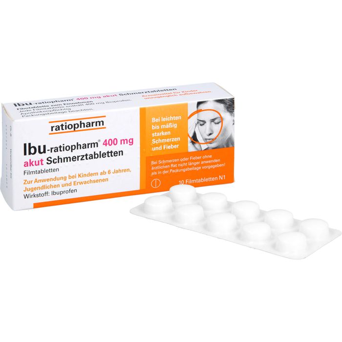 IBU-RATIOPHARM 400 mg akut Schmerztbl.Filmtabl.