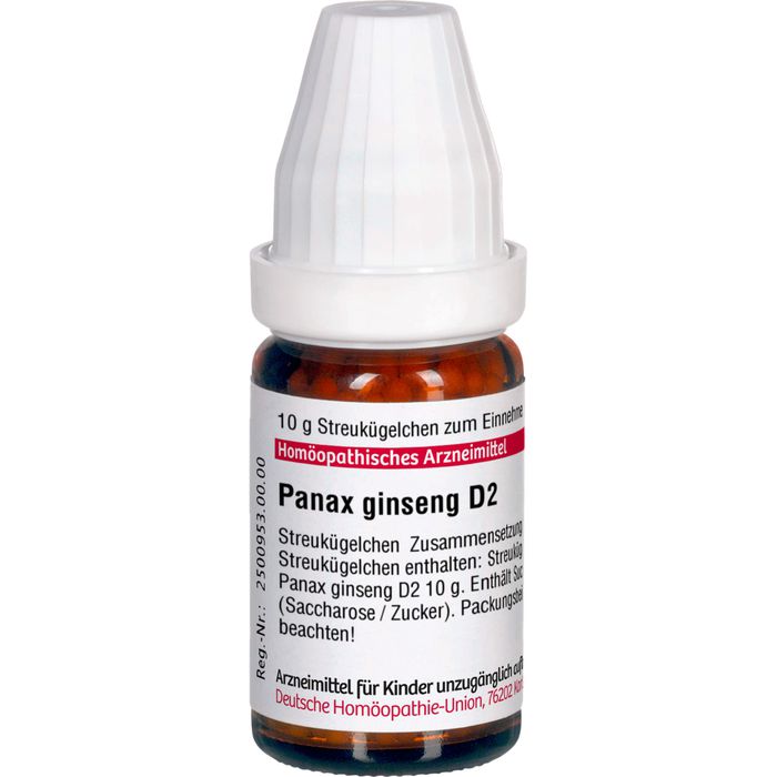 PANAX GINSENG D 2 Globuli 10 g - DHU remedies - Brand shop