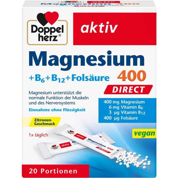 DOPPELHERZ Magnesium+B Vitamine DIRECT Pellets