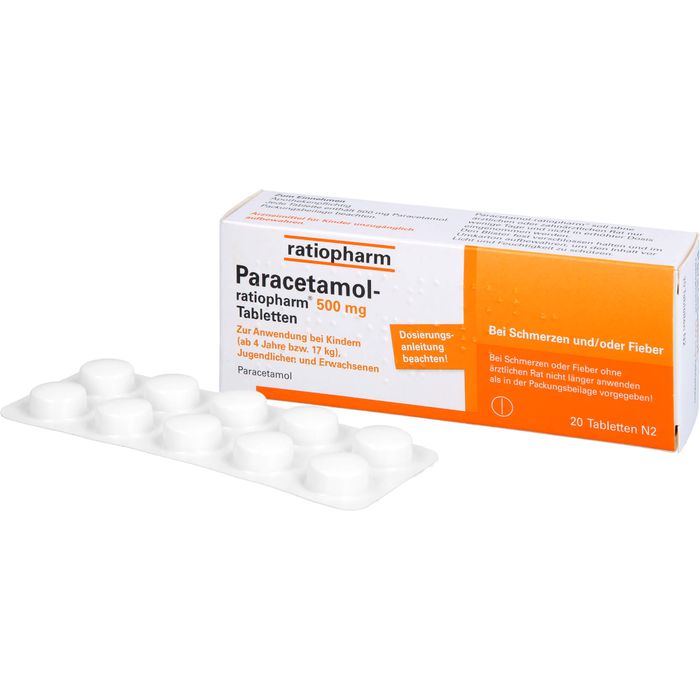 PARACETAMOL-ratiopharm 500 mg Tabletten