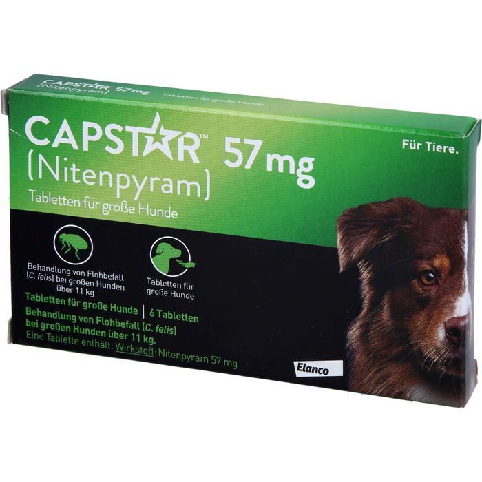 CAPSTAR 57 mg Tabletten f.große Hunde 6 St Für das Tier Arzneidoc