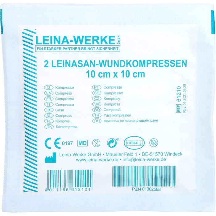 LEINA Wundkompressen 10x10 cm steril