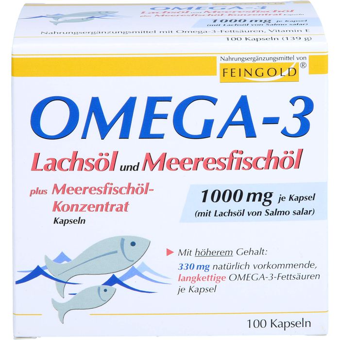 OMEGA-3 LACHSÖL und Meeresfischöl Kapseln