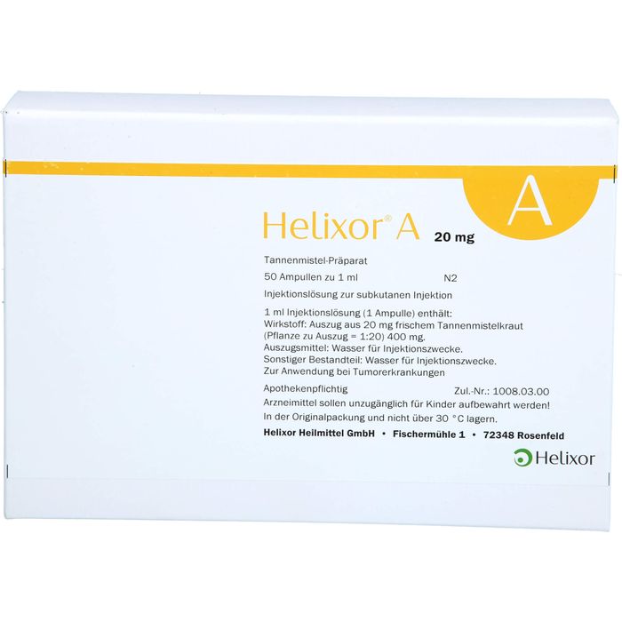 HELIXOR A Ampullen 20 Mg 50 St - Helixor Produkte - Markenshop ...