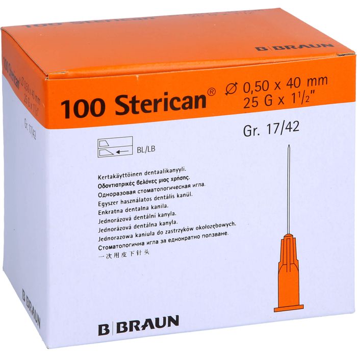 STERICAN Dentalkan.Luer 0,5x40 mm