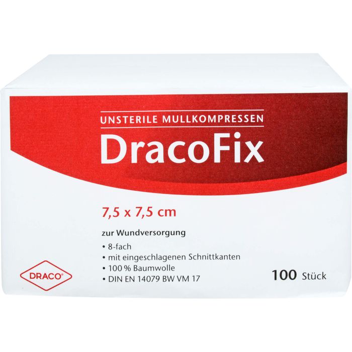 DRACOFIX OP-Kompressen 7,5x7,5 cm unsteril 8fach