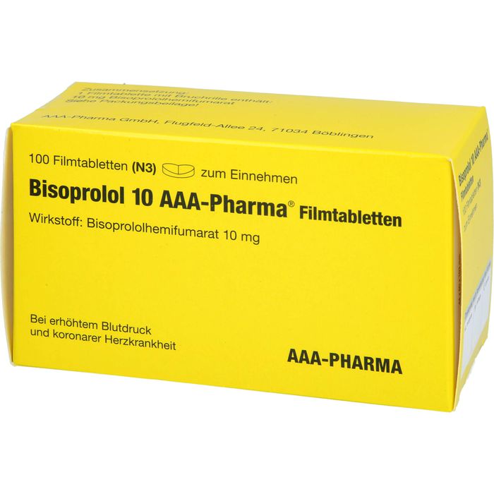 BISOPROLOL 10 mg AAA-Pharma Filmtabletten
