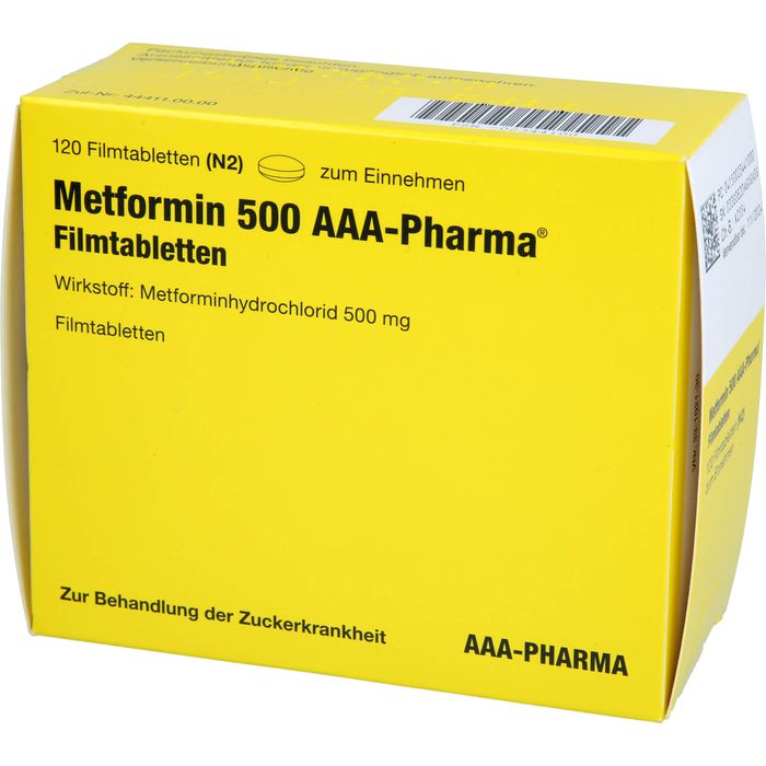 METFORMIN 500 mg AAA-Pharma Filmtabletten