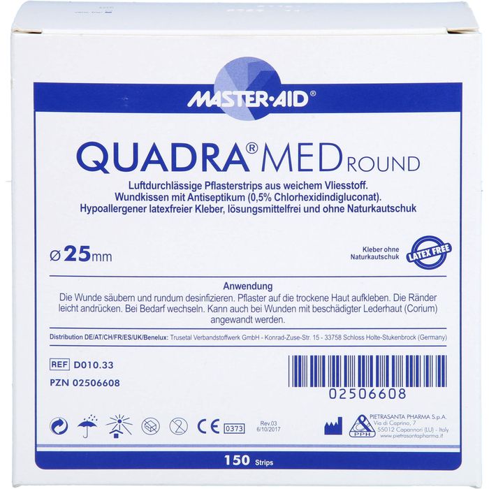 QUADRA MED round 25 mm Strips Master Aid