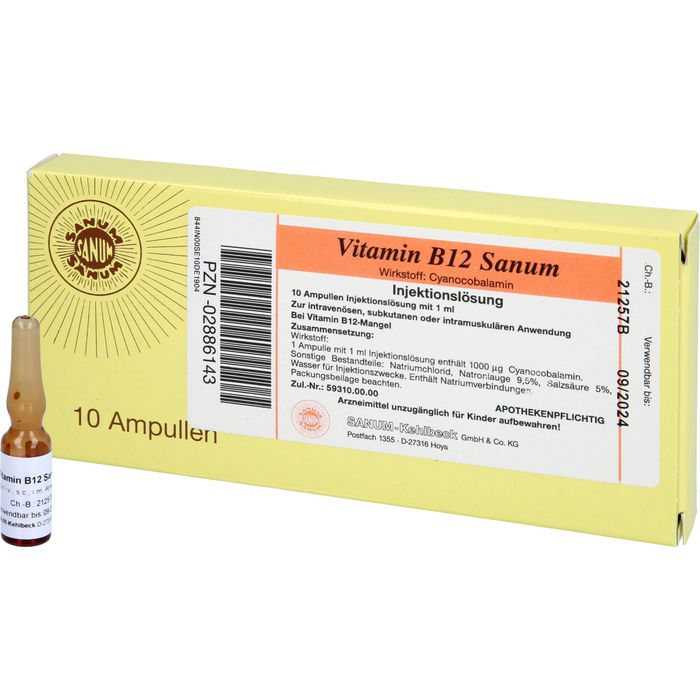 VITAMIN B12 SANUM 1.000 μg/ml Injektionslsg.Amp.