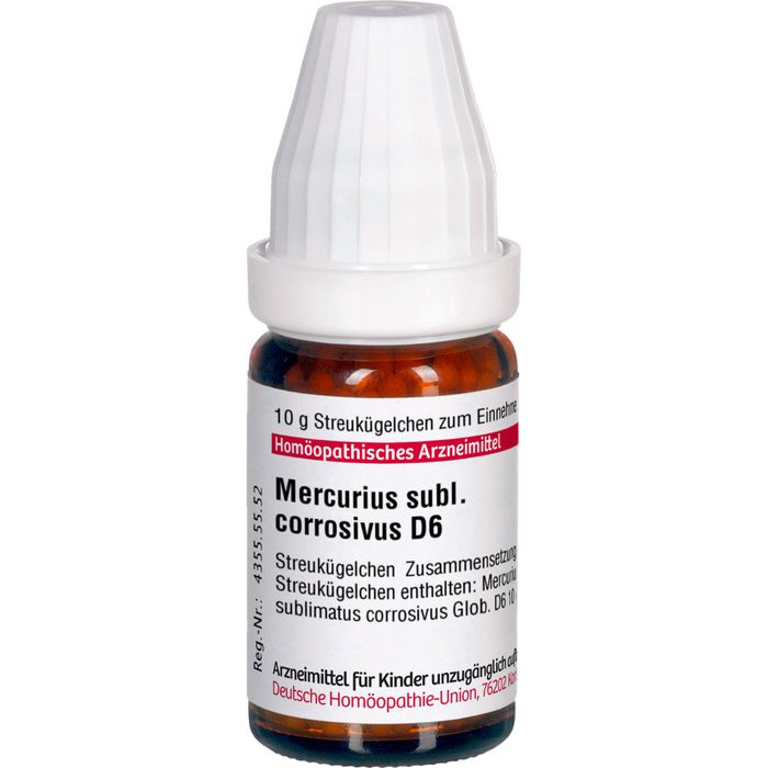 MERCURIUS SUBLIMATUS corrosivus D 6 Globuli