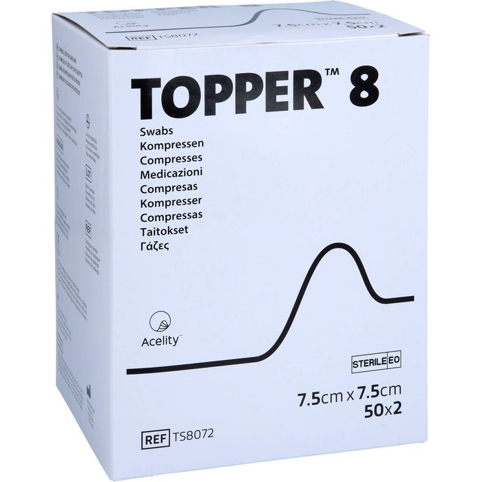 TOPPER 8 Kompr.7,5x7,5 cm steril