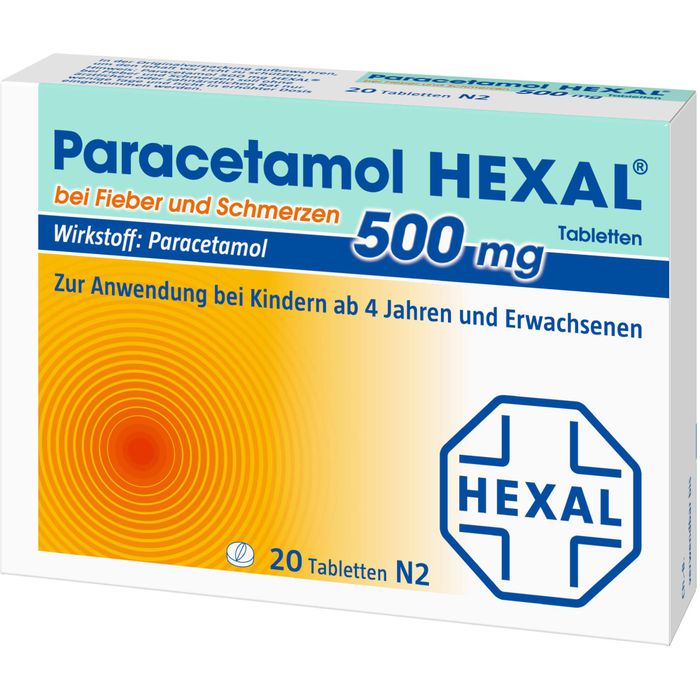 PARACETAMOL 500 mg HEXAL bei Fieber und Schmerzen Tabletten