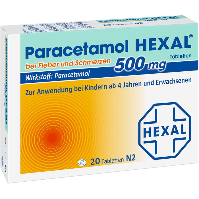 PARACETAMOL 500 mg HEXAL bei Fieber und Schmerzen Tabletten