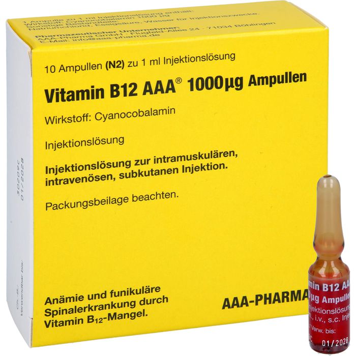 VITAMIN B12 AAA 1000 μg Ampullen Injektionslsg.