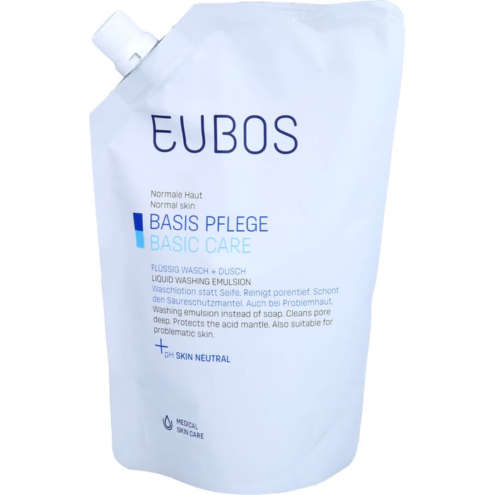 EUBOS BASIS PFLEGE FLÜSSIG BLAU  Wasch+Dusch Nachfüllbeutel