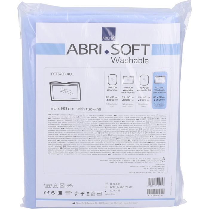 ABRI Soft waschb.Unterl.PU 85x90 cm m.Einsteckfl.