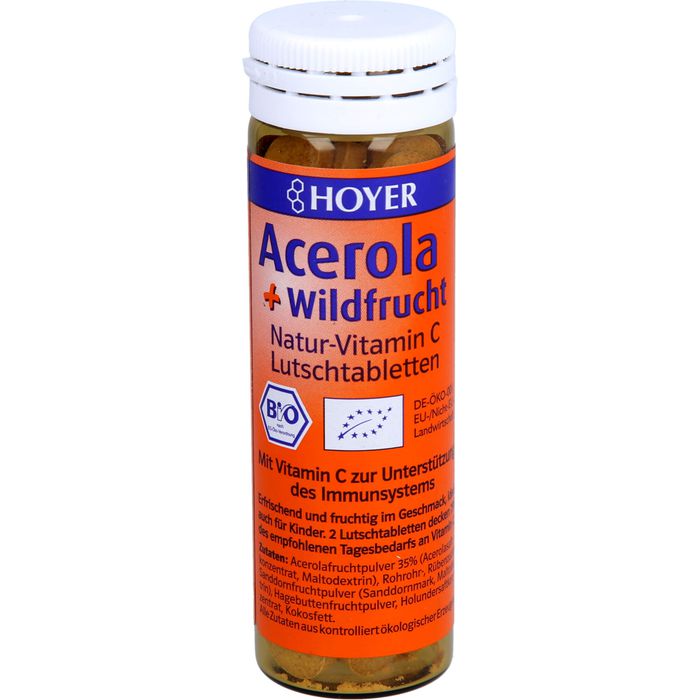ACEROLA & WILDFRUCHT Vitamin C Lutschtabletten BIO