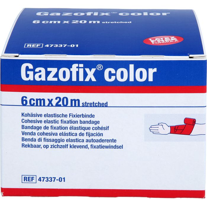 GAZOFIX color Fixierbinde kohäsiv 6 cmx20 m pink