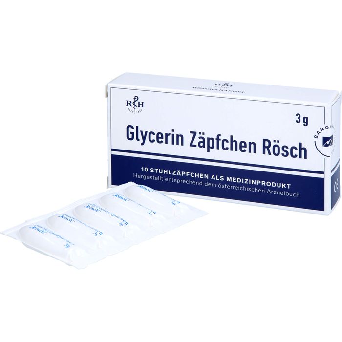 GLYCERIN ZÄPFCHEN Rösch 3 g gegen Verstopfung 10 St - disapo.de