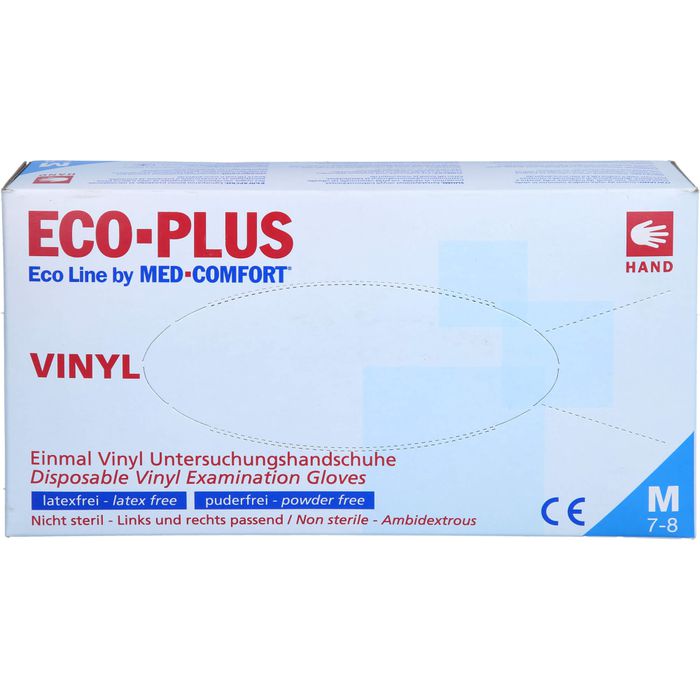 ECO PLUS Vinyl U.Handsch.unst.puderfrei Gr.M weiß