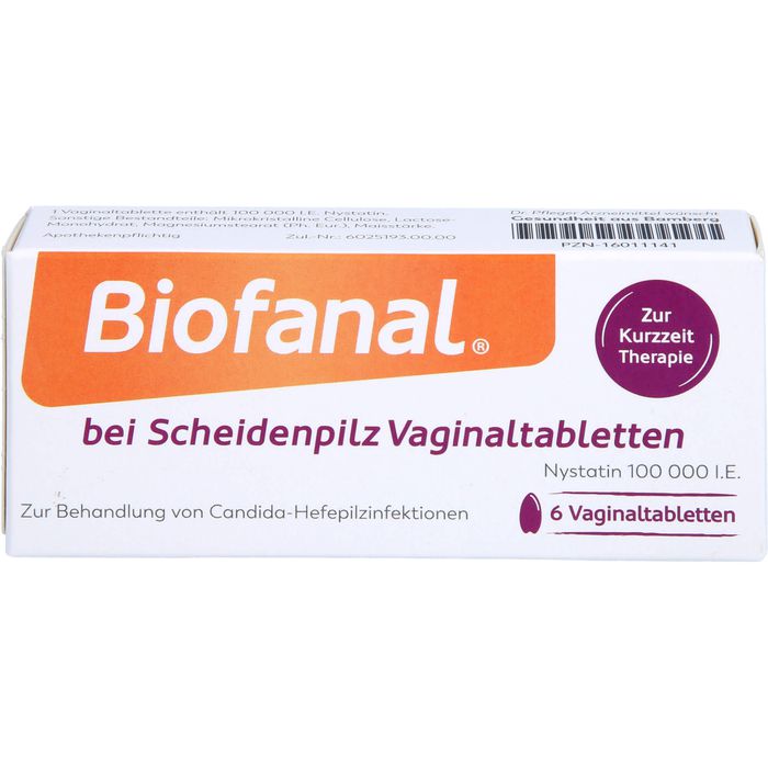 BIOFANAL bei Scheidenpilz 100 000 I.E. Vaginaltabletten