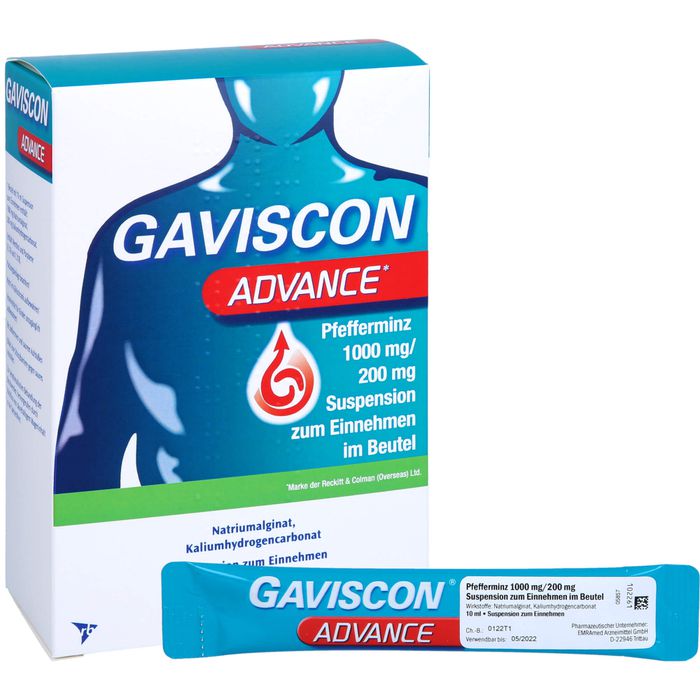 GAVISCON Advance Pfefferminz 1000 mg/200 mg Beutel 24X10 ml