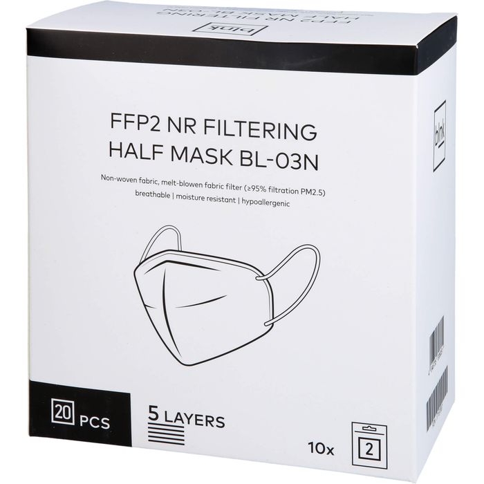 BLNK FFP2 NR Atemschutzmaske o.Ventil 5lag.BL-03N