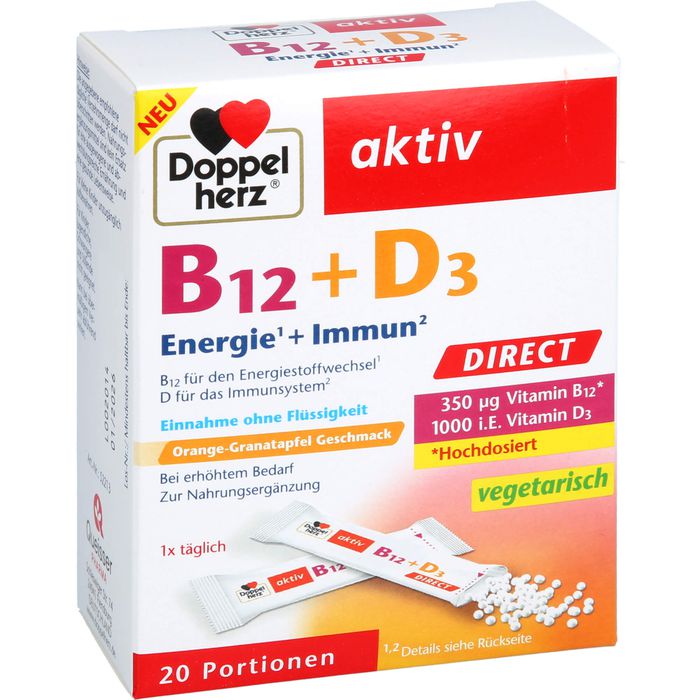 DOPPELHERZ B12+D3 DIRECT Pellets